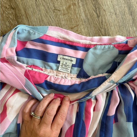 J. Peterman • Silk Polka Dot Twirl Skirt - Picture 4 of 11